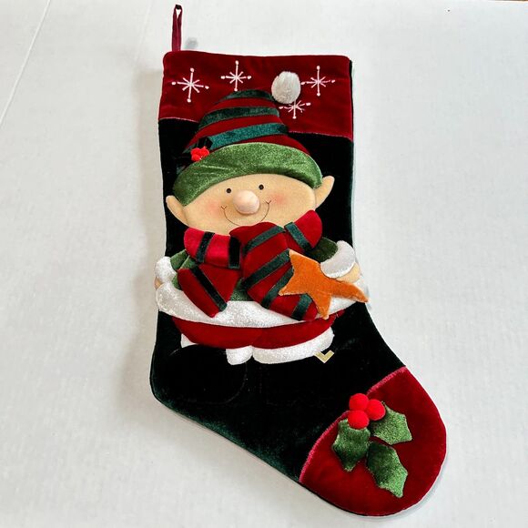 Prima Creations Elf Christmas Stocking - Picture 1 of 12